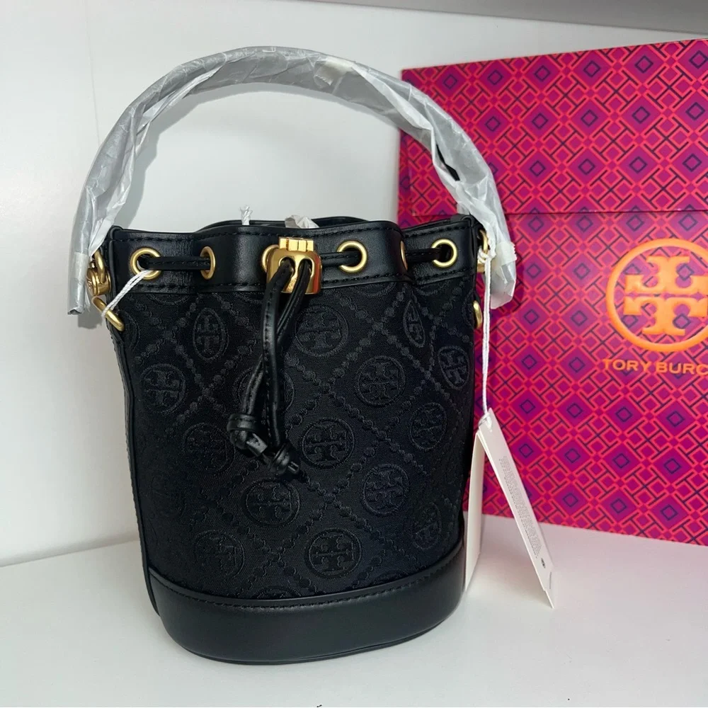 NWT Tory Burch Black Bucket Bag